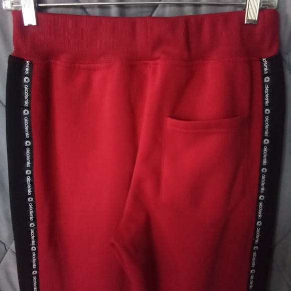 Women's akademiks Joggers Red & Black Sweatpants High Rise Elastic Waist Band - Picture 8 of 16